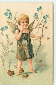 N°6496 - Carte Gaufrée - Godt Nytt Ar - Angelot, Cupidon - Nouvel An