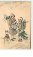 N°7597 - Carte Fantaisie - MM Vienne N°278 - Enfants Dans Un Paysage Hivernal - Sonstige & Ohne Zuordnung