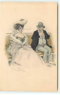 N°21812 - MM Vienne N°215 - Maurice Millière - Homme Discutant Avec Une Jeune Femme Sur Une Banquette - Vienne