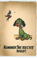 N°21803 - MM Vienne N°482 - Kommen Sie Recht Bald ! - Chien Vert Regardant Une Souris Bleue - Vienne