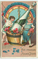 N°21828 - Ein Frohes Neues Jahr - Enfants Autour D'une Bouteille De Champagne - New Year