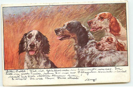 N°21849 - MM Vienne N°375 - Chiens De Chasse Dans Un Pré - Epagneuls - Perros