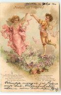 N°20747 - Postkarte Mit Veilchenduft - Clapsaddle - Anges Dansant Au-dessus De Violettes, Orchestre D'insectes - Other & Unclassified