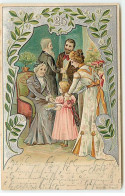 N°20693 - Carte Gaufrée - Famille Le Jour De Noël - Other & Unclassified