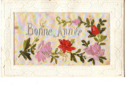 N°12901 - Carte Brodée - Bonne Année - Roses - Bestickt