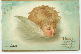 N°18478 - A Happy Christmas And A Glad New Year - Tête D'ange - Nouvel An