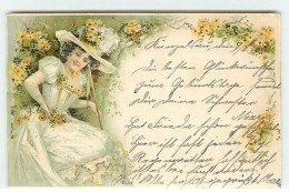 N°18497 - Carte En Relief - Jeune Femme Parmi Des Marguerites - Femmes