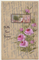 N°15252 - Carte Celluloïd - Mille Bons Baisers - Fleurs Et Bateaux - Other & Unclassified