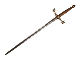 AN EXCEPTIONAL GERMAN HUNTING DOUBLE GRIP SWORD - Blankwaffen