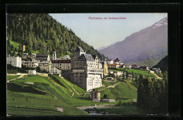 AK Pontresina, Ortspartie Mit Schloss-Hotel  - Pontresina