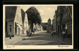 AK Preetz I. H., Kirchenstrasse Mit Blumen-Geschäft  - Preetz