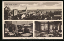 AK Mühldorf A. Inn, Totalansicht Mit Bahnhotel, Café Mühldorf  - Mühldorf