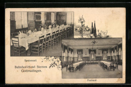 AK Gottmadingen, Bahnhof-Hotel Sternen, Speisesaal Und Festsaal  - Other & Unclassified