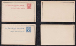 Paraguay 1896 2 Stationery Lettercard 2c + 3c ** MNH - Paraguay