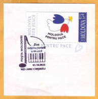 2023  Moldova Special Postmark „International Music Day” Cutting From An Envelope. - Musik