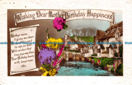 R113258 Greetings. Wishing Dear Mother Birthday Happiness. Houses. RP - Monde
