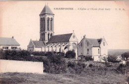 95 - Val D'oise - CHAMPAGNE Sur OISE  - L'église Et L'école - Champagne Sur Oise