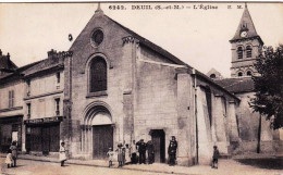 95 - Val D Oise -  DEUIL  La BARRE -  L'église - Animée - Deuil La Barre