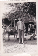 Photo Originale 1954-  Militaria - Cambodge - Sur Les Berges Du Mekong - Protection D Un L.C.M Du Train Coulé - Krieg, Militär