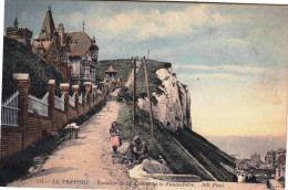 76 - Seine Maritime -  LE TREPORT - Escalier De La Falaise Et Le Funiculaire - Le Treport