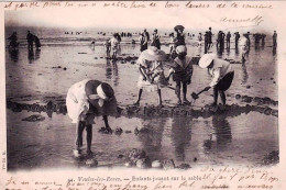 76 - Seine Maritime -  VEULES  Les ROSES - Enfants Jouant Sur Le Sable A La Plage - Veules Les Roses