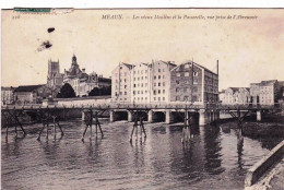 77 - Seine Et Marne -  MEAUX -  Les Vieux Moulins Et La Passerelle  - Vue Prise De L Abreuvoir - Meaux