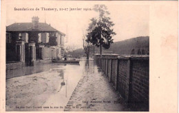 77 - Seine Et Marne -inondations De THOMERY - 21-27  Janvier 1910 - La Rue Sadi Carnot Vers La Rue Du Port - Autres & Non Classés