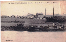 77 - Seine Et Marne -  SAACY Sur MARNE - Bords De Marne Et Usine Des Echelles - Péniche - Autres & Non Classés