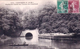 77 - Seine Et Marne - LESCHES - Sortie Du Canal Au Tunnel De Chalifert - Péniche - Altri & Non Classificati