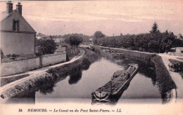 77 - Seine Et Marne -  NEMOURS -  La Canal Vu Du Pont Saint Pierre -  Péniche - Nemours