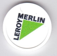 Jeton De Caddie En Plastique - Leroy-Merlin 8 - Grande Surface De Bricolage - Trolley Token/Shopping Trolley Chip