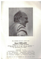 2405-03g Geert Berlaen - De Waele Ronse 1914 - Waregem 1987 Oudstrijder Volksunie Zulte Gaverkoor V.O.S. - Devotieprenten