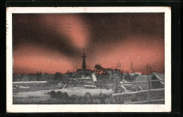 AK Neuengamme Bei Hamburg, Erdgasquelle 1910 In Brand Geraten, Explosion  - Katastrophen