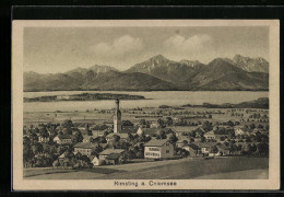 AK Rimsting A. Chiemsee, Ortsansicht Mit Berglandschaft  - Otros & Sin Clasificación