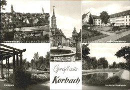 72182273 Korbach Gesamtansicht Stadtkrankenhaus Stadtpark Stechbahn Mit Rathaus  - Korbach