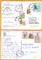 2011, 2014, Stamps Used , Postcards, To Moldova, Postcrossing, Slovenia, Türkiye, Fauna, Flowers - Moldavia