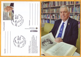 2022  Moldova Moldavie FDC Mihai Cimpoi - 80th Birth Anniversary Eminescu, Science, Scientist, Academician - Moldova