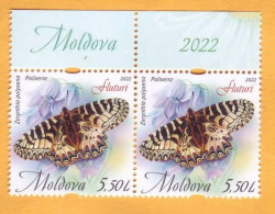 2022  Moldova Moldavie  „Butterflies”  Zerynthia Polyxena. Nominal Value Of Stamp: 5,50 L 2v Mint - Butterflies