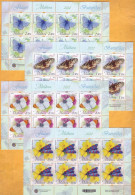 2022  Moldova Moldavie 4 Sheets   „Butterflies” Mint - Schmetterlinge