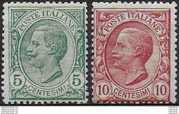 1906 Italia VE III Leoni 2v. MNH Sassone N. 81/82 - Sonstige & Ohne Zuordnung