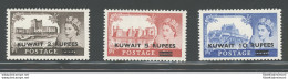 1955-57 KUWAIT, Stanley Gibbons N. 107-09 - 3 Valori - MNH** - Otros & Sin Clasificación