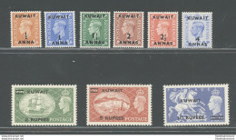 1950-55 KUWAIT, Stanley Gibbons N. 84-92 - 9 Valori - MNH** - Otros & Sin Clasificación