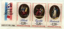 Bande De France - "LIBERTÉ ÉGALITÉ FRATERNITÉ" - 1989 - NEUF - 083 - Mint/Hinged