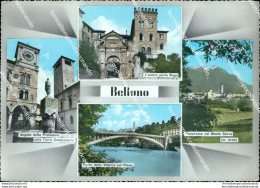 Bl560 Cartolina Belluno Citta' 4 Vedutine - Belluno