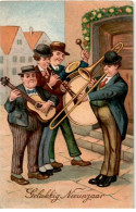 MUSIQUE: Musiciens De Rue, Dessin - état - Music And Musicians