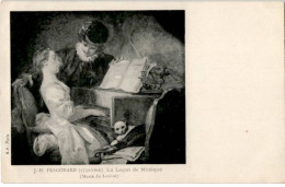 MUSIQUE: J.H Fragonard La Leçon De Musique Musée Du Louvre - Très Bon état - Music And Musicians