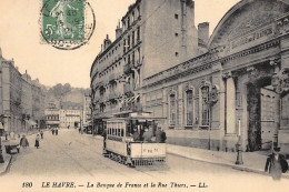 LE HAVRE : La Banque De France Et La Rue Thiers - Tres Bon Etat - Bancos