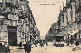 ORLEANS : La Rue De La Republique La Banque De France - Etat - Banks