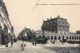 ROUBAIX : La Banque De France Et La Grande Rue - Etat - Banche