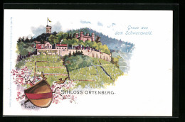 Künstler-AK Ortenberg /Schwarzw., Schloss Ortenberg, Wappen  - Autres & Non Classés